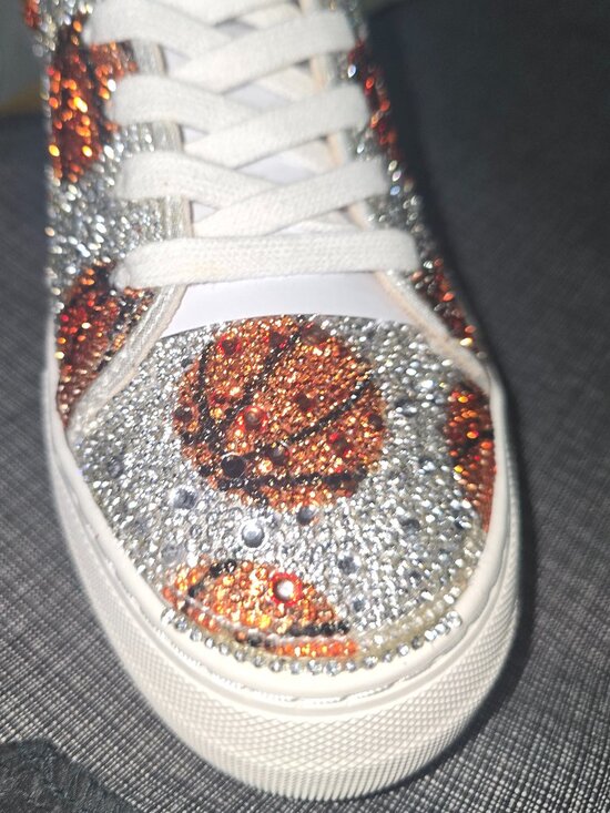 Betsey Johnson Shoes - Betsey Johnson Sidny Rhinestone Basketball Platform Sneakers 9.5
